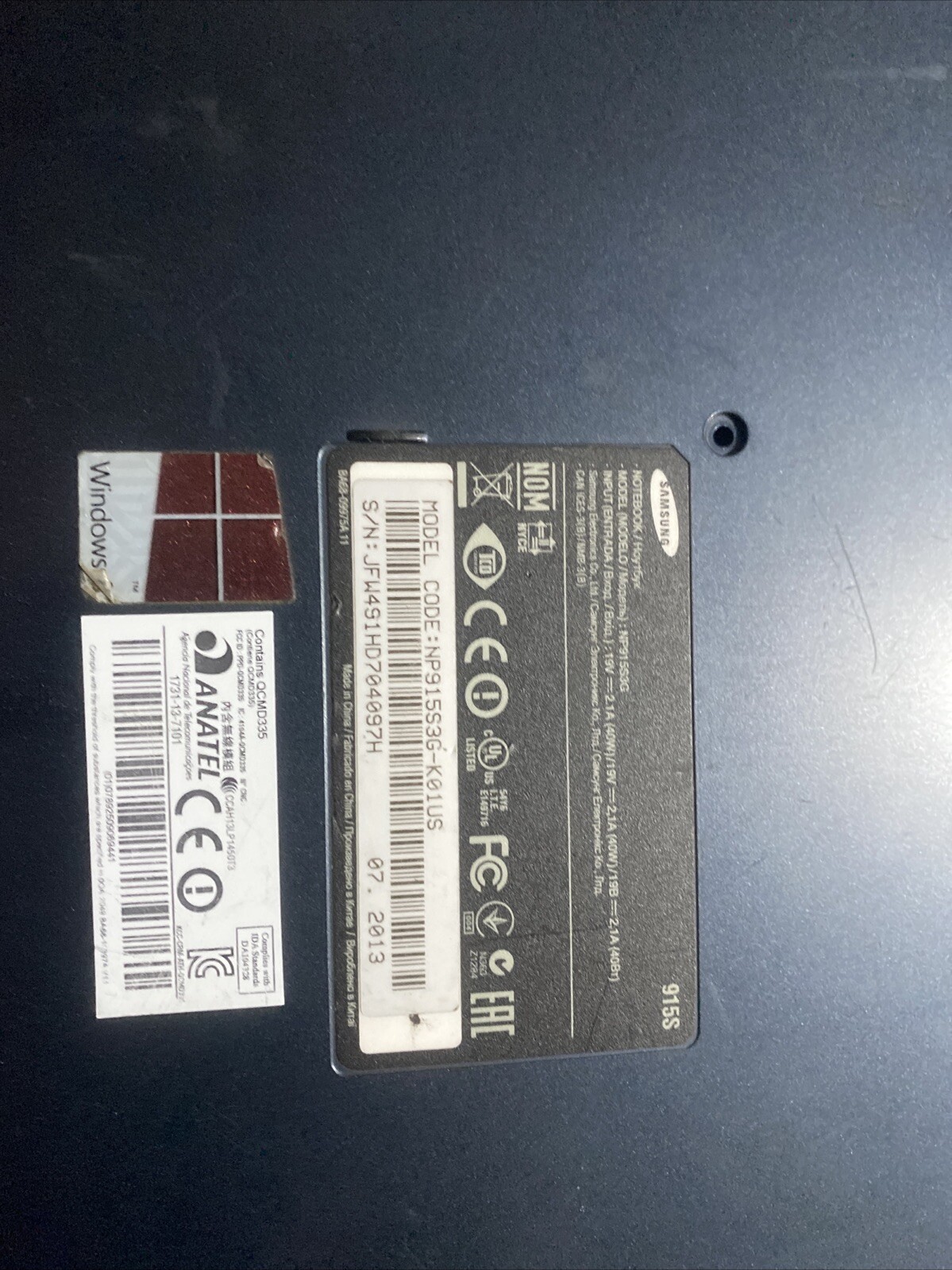 Samsung NP915S3G AMD A6-1450@1.40GHz 8GB RAM NO DRIVES PARTS Only No Screen