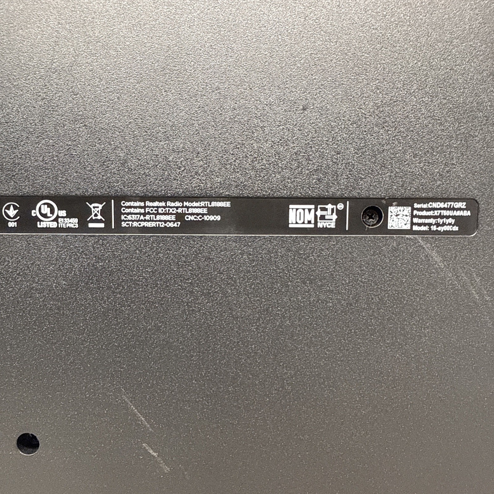 HP HQ-TRE 71025 Laptop Notebook Computer (for parts or repair)
