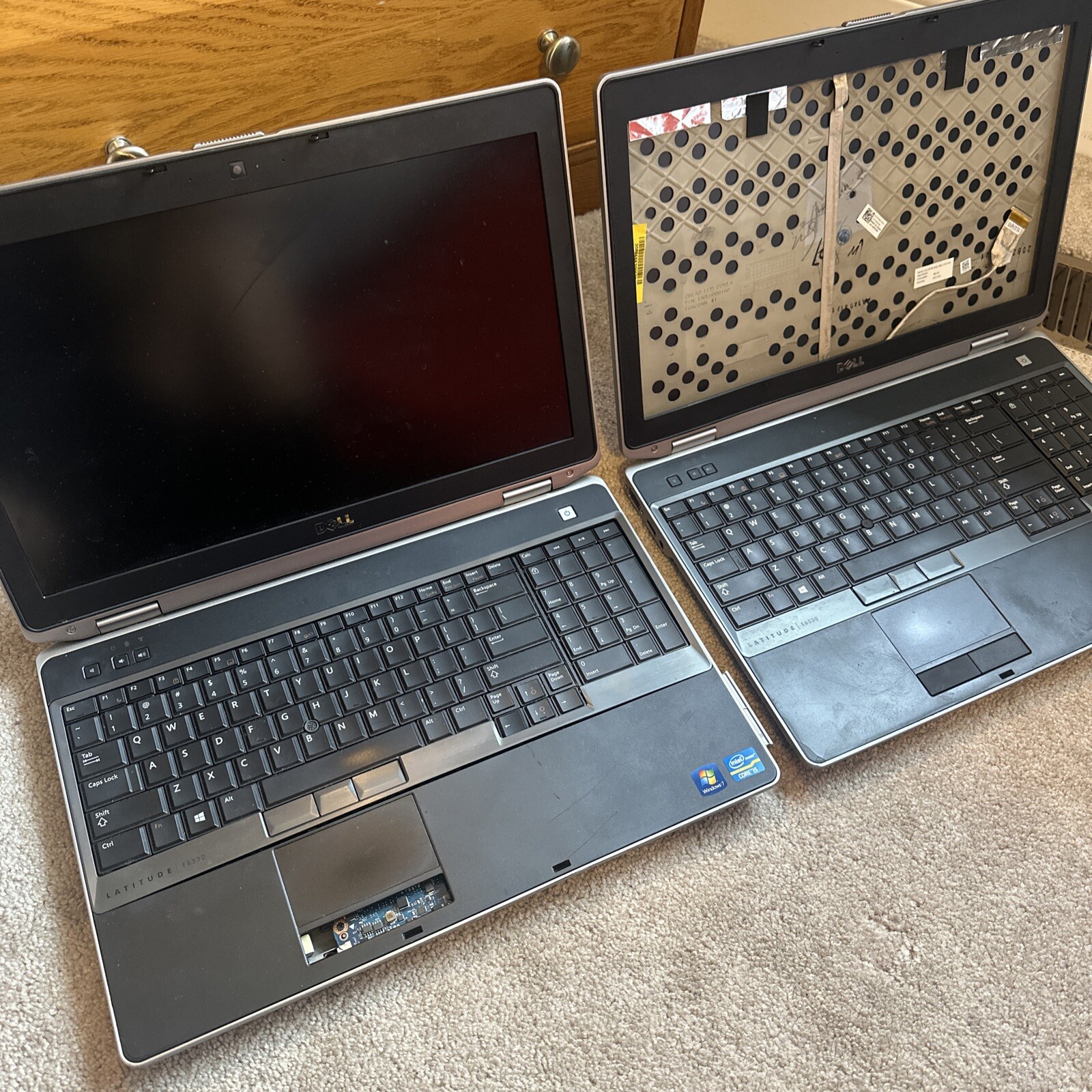 2x Dell Latitude E6530 15″ Laptop, i5 For Parts