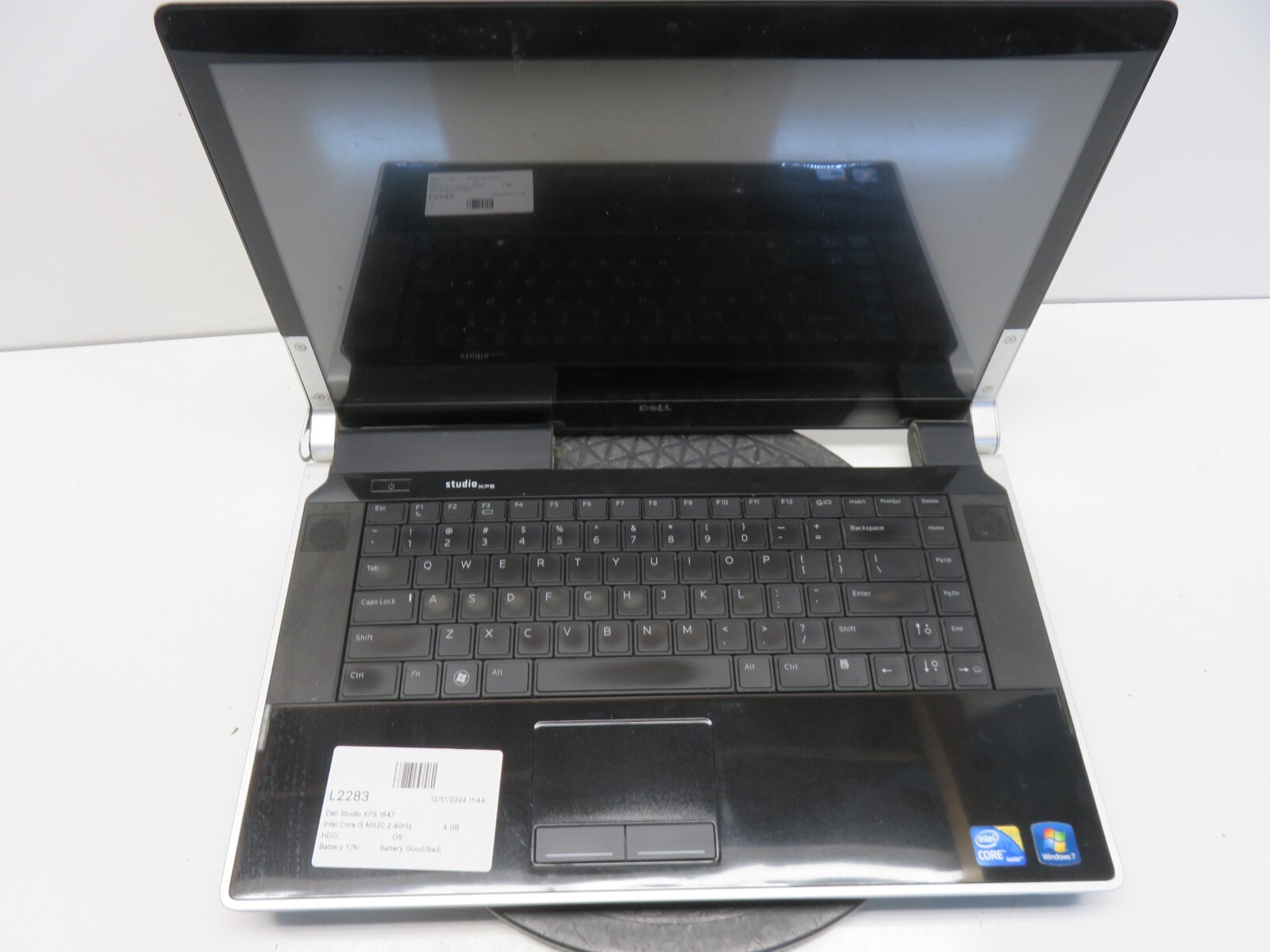Dell Studio XPS 1647 Intel Core i5 M520 2.4GHz 4 GB NO HDD No Batt READ