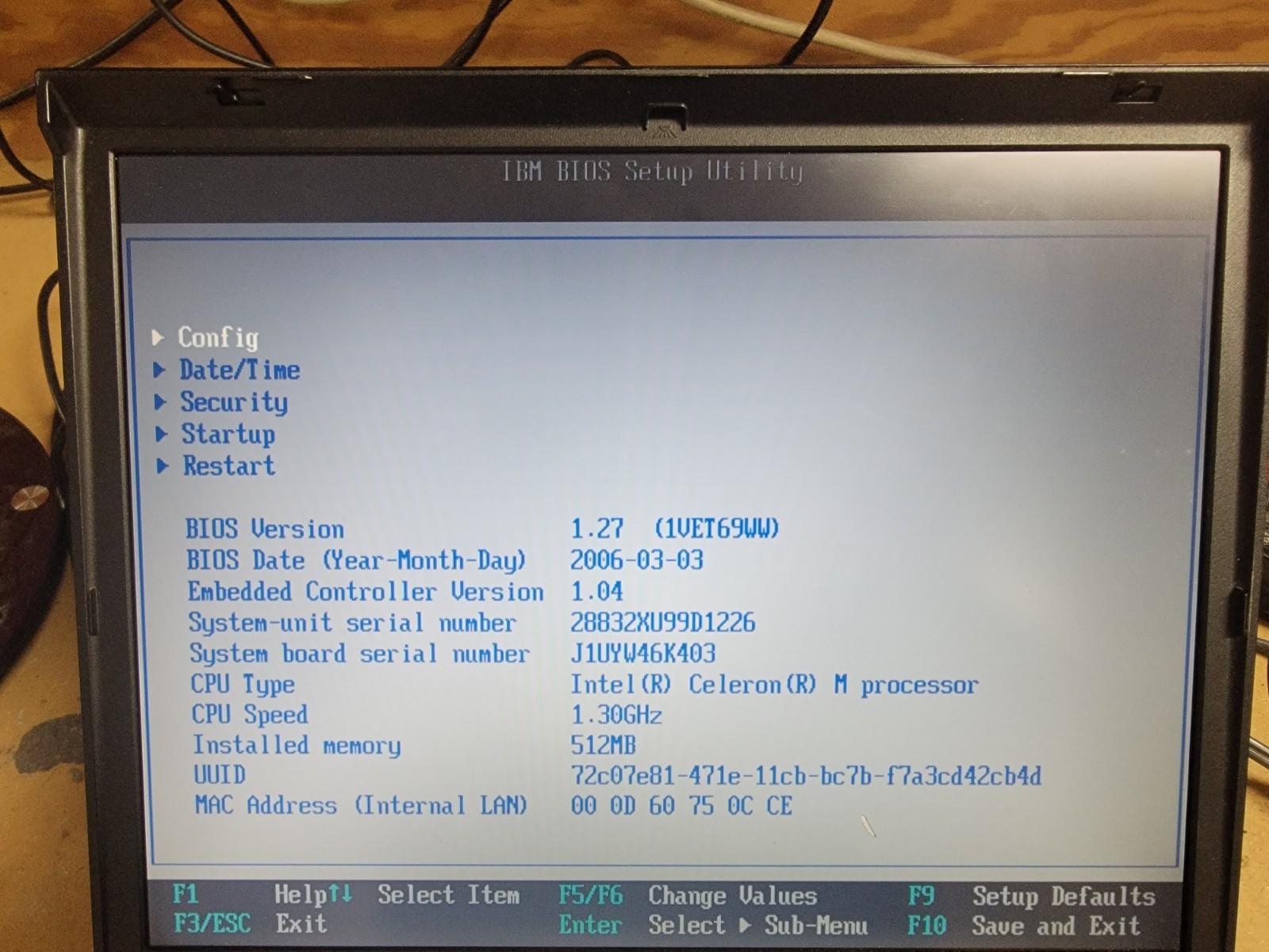 IBM THINKPAD R51 LAPTOP – PARTS ONLY – SEE DESCRIPTION