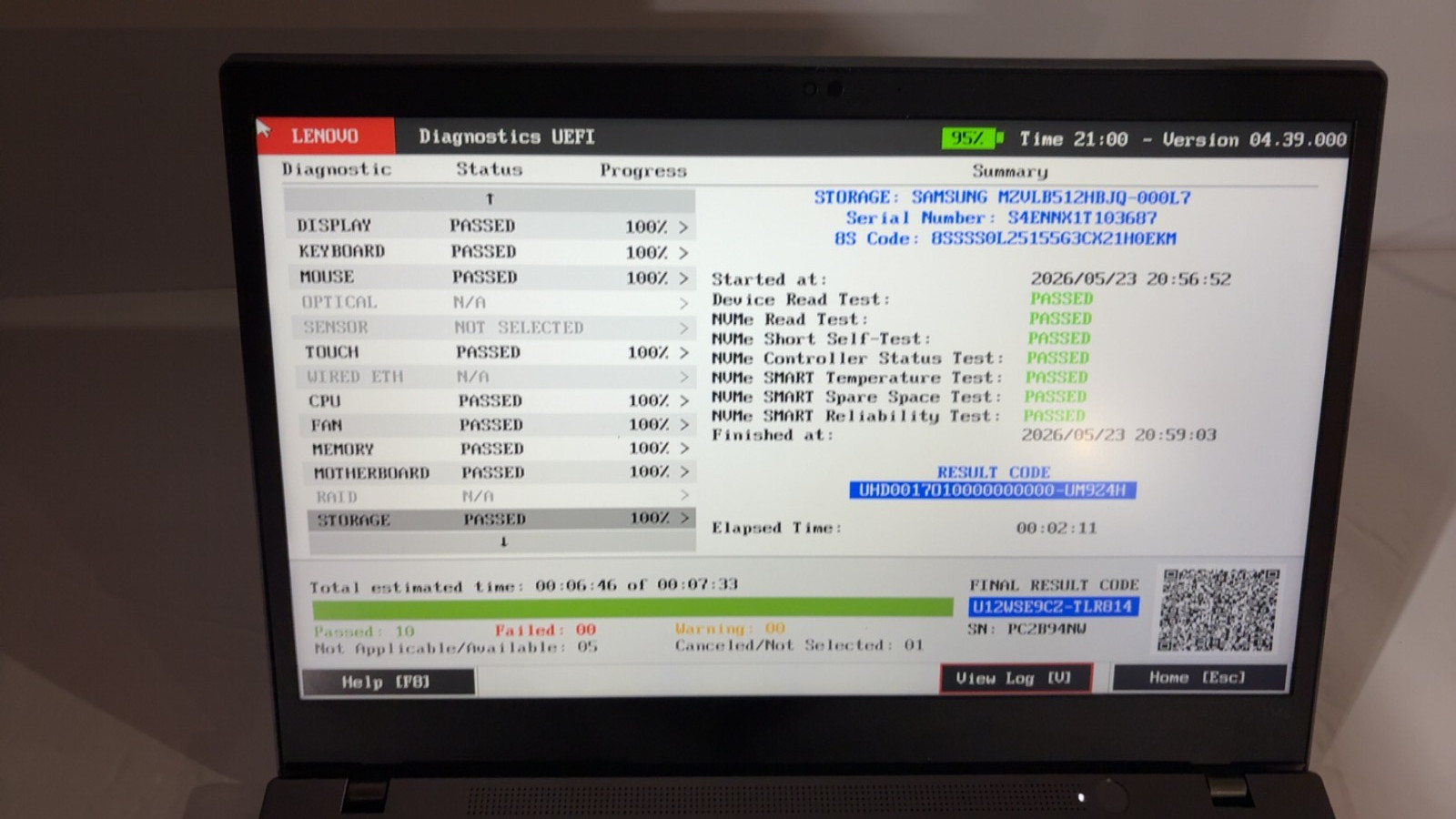 Lenovo ThinkPad T14s Gen 2 i5-1135G7 2.40GHz 16GB 512GB SSD Touchscreen 99%