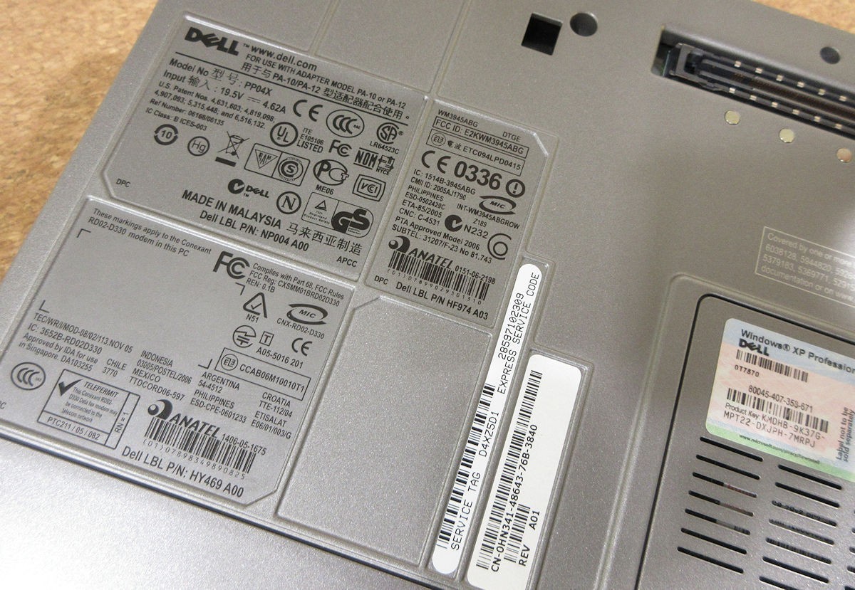 WIN XP Like NOS PRISTINE Dell D830 T9300 4gb 15.4 *NEW SSD* Serial DVDRW BT