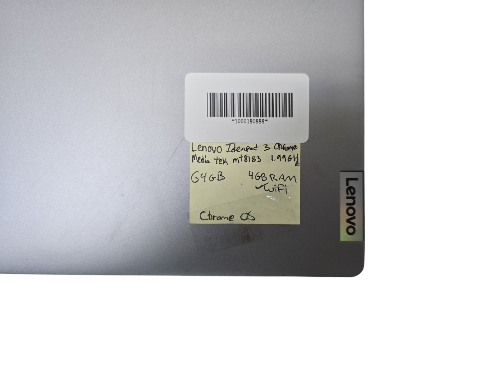 Lenovo Ideapad 3 Chrome MediaTek MT8183@1.99GHz 64GB HDD 4GB Ram ChromeOS Tested
