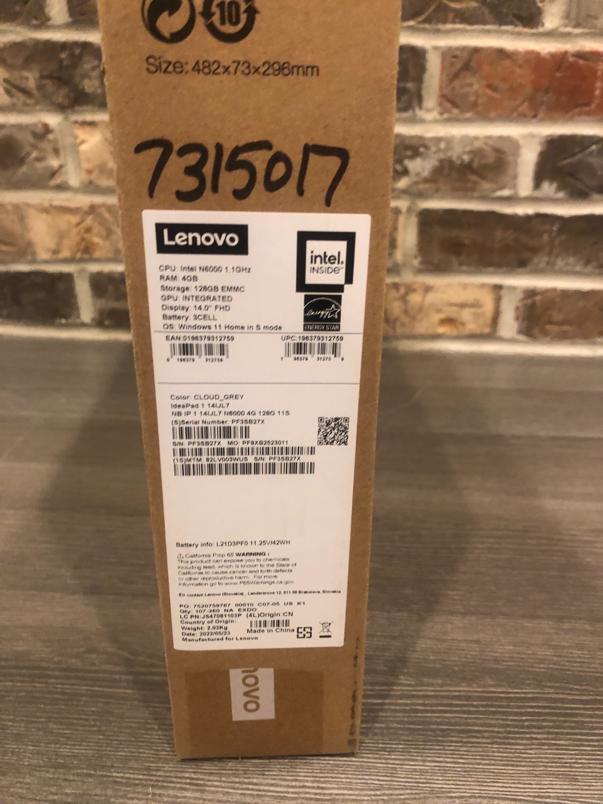Lenovo IPad 1i 14LapT,14″S,I P,AI Enabled,4GB M,128GB eMMC S,W11,82LV003WUS