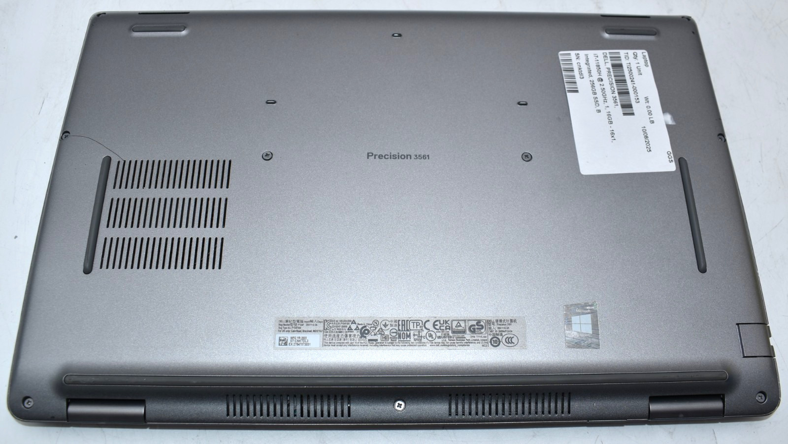15.6″ Dell PRECISION 3561 Laptop i7-11850H 2.50GHz 16GB RAM 256GB SSD Win 11 Pro