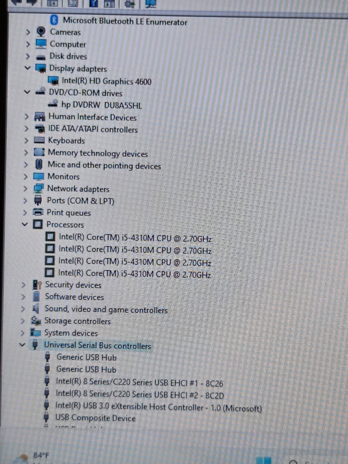 ProBook640 G1 (Bios Locked)w/charger.i5-4310M.8GB.250GBHDD.14″.Optical.W11.Nice!