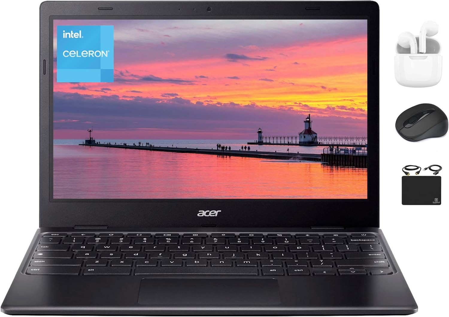 311 Chromebook 2025 Flagship Slim Light Laptop, 11.6″ HD Display, Dual-Core Inte