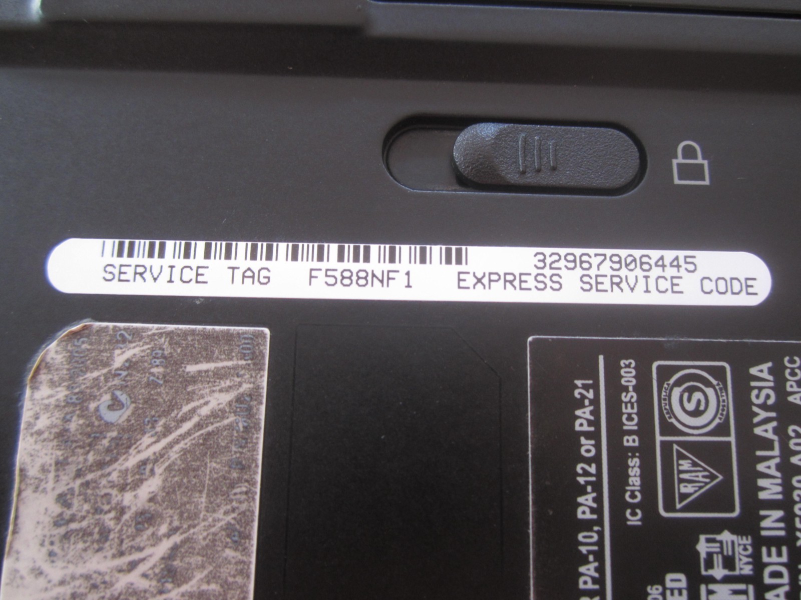 DELL XPS M1330 LAPTOP 2.2GHz 4GBRAM 80GBHD SCREEN INTACT W/PwrCord – WORKS