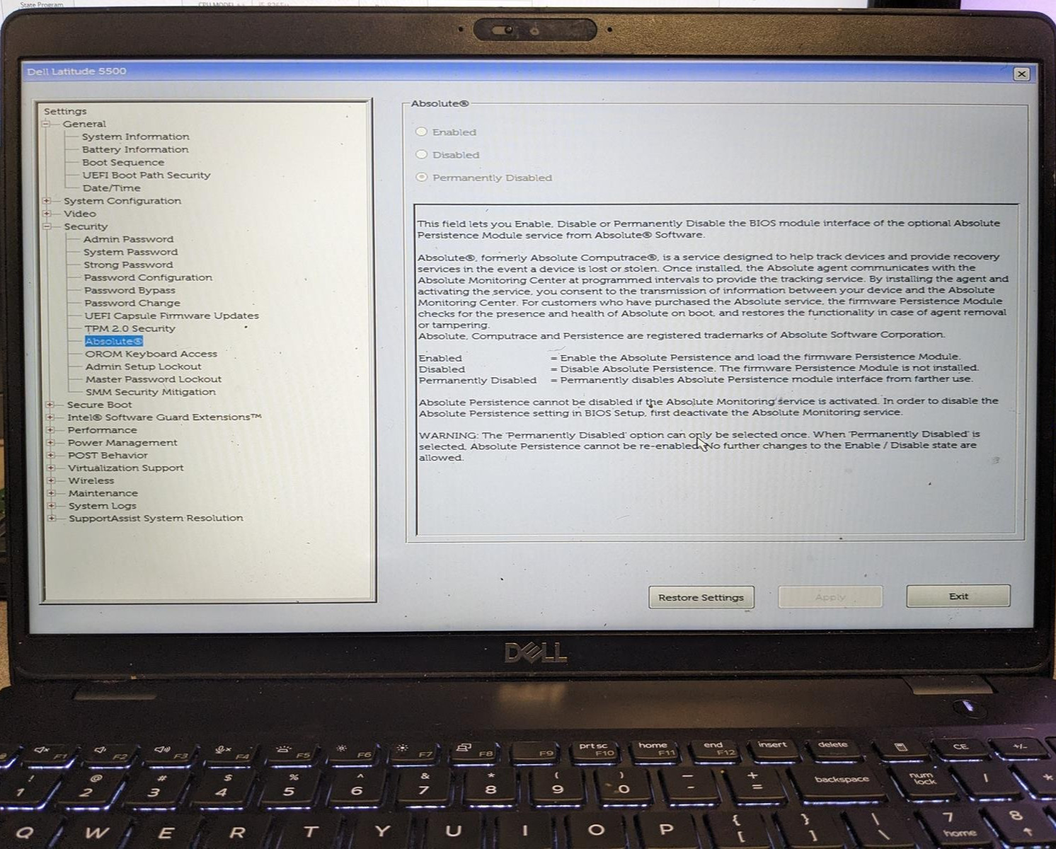 DELL LATITUDE 5500 i5-8365U @ 1.60GHz, 4GB RAM, NO HDD/OS