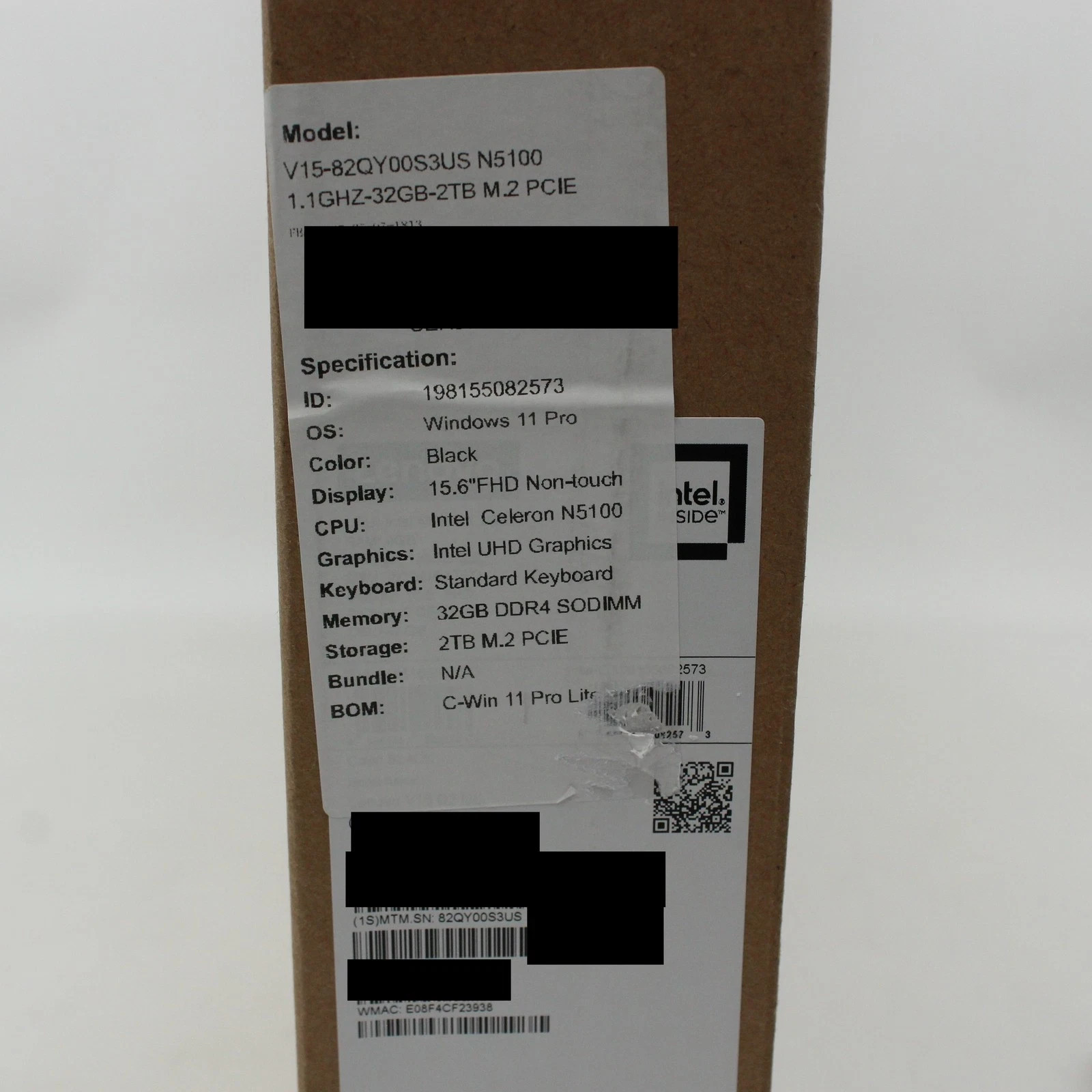 Lenovo V15 G2 15.6″ Laptop Intel 32GB DDR4 Ram 2TB M.2 SSD Windows 11 Pro New