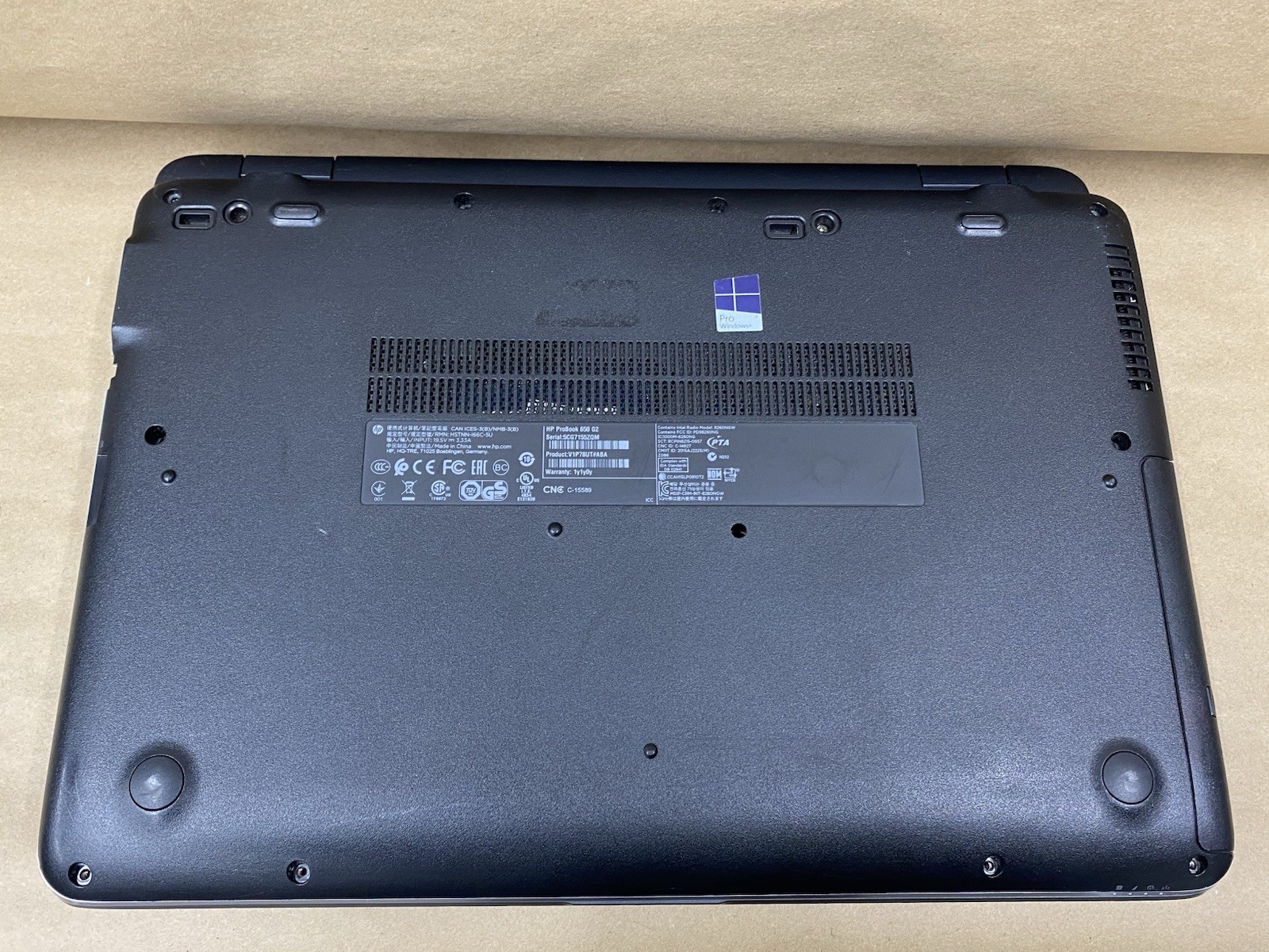 Lot of (2) HP 650 G2 – 16 HD – i5-6200U – No RAM – NO HDD – NO OS – READ