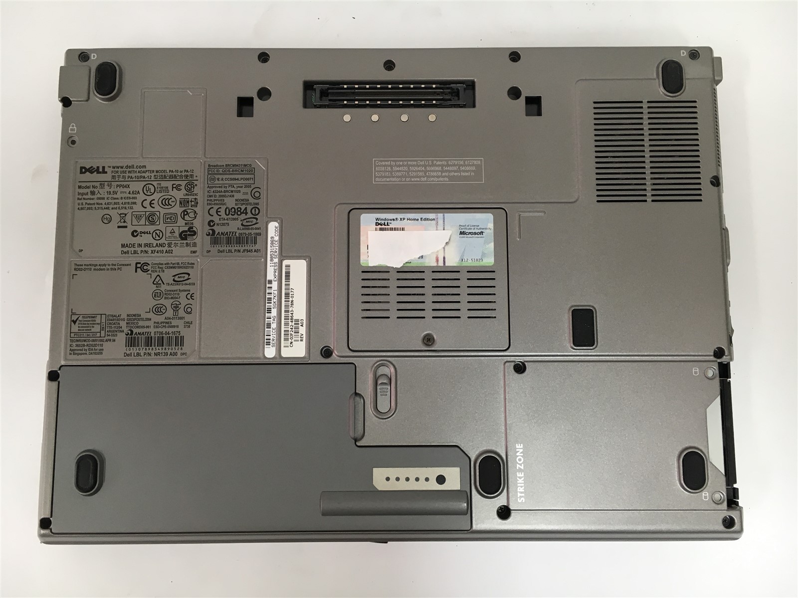Dell Latitude D820 Intel Core 2 Duo T5500 1.66GHz No HDD No OS – Does not Pwr On