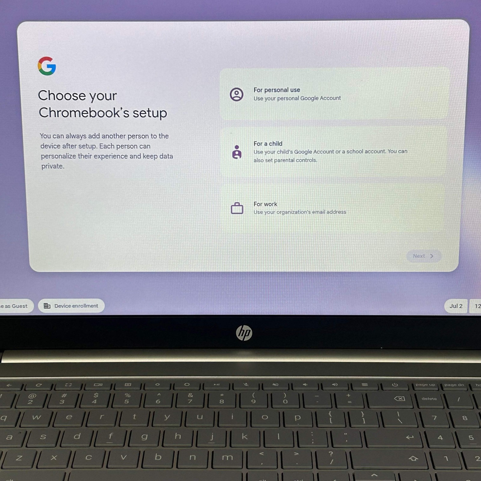 HP Chromebook 15a-nb0013dx – 15.6″ Intel N200 3.2 GHz, 8GB RAM, 64GB w/ Charger