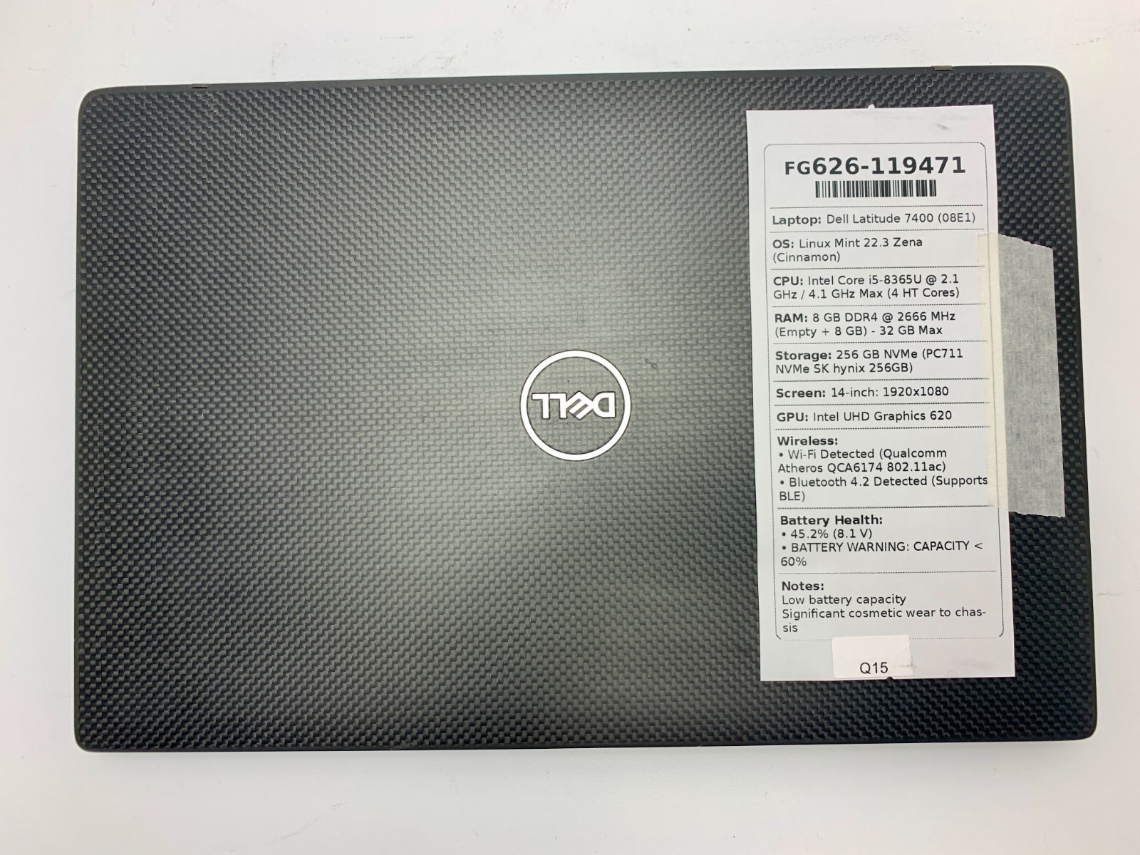 Dell Latitude 7400 | i5-8365U | 8GB RAM | 256GB NVMe | LINUX