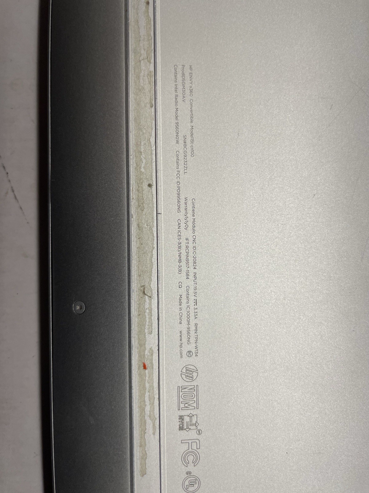 Hp Envy X360 15.6 Touchscreen Notebook Model 15t-cn100 I-7 8th Gen 1.8 GHZ 16GB