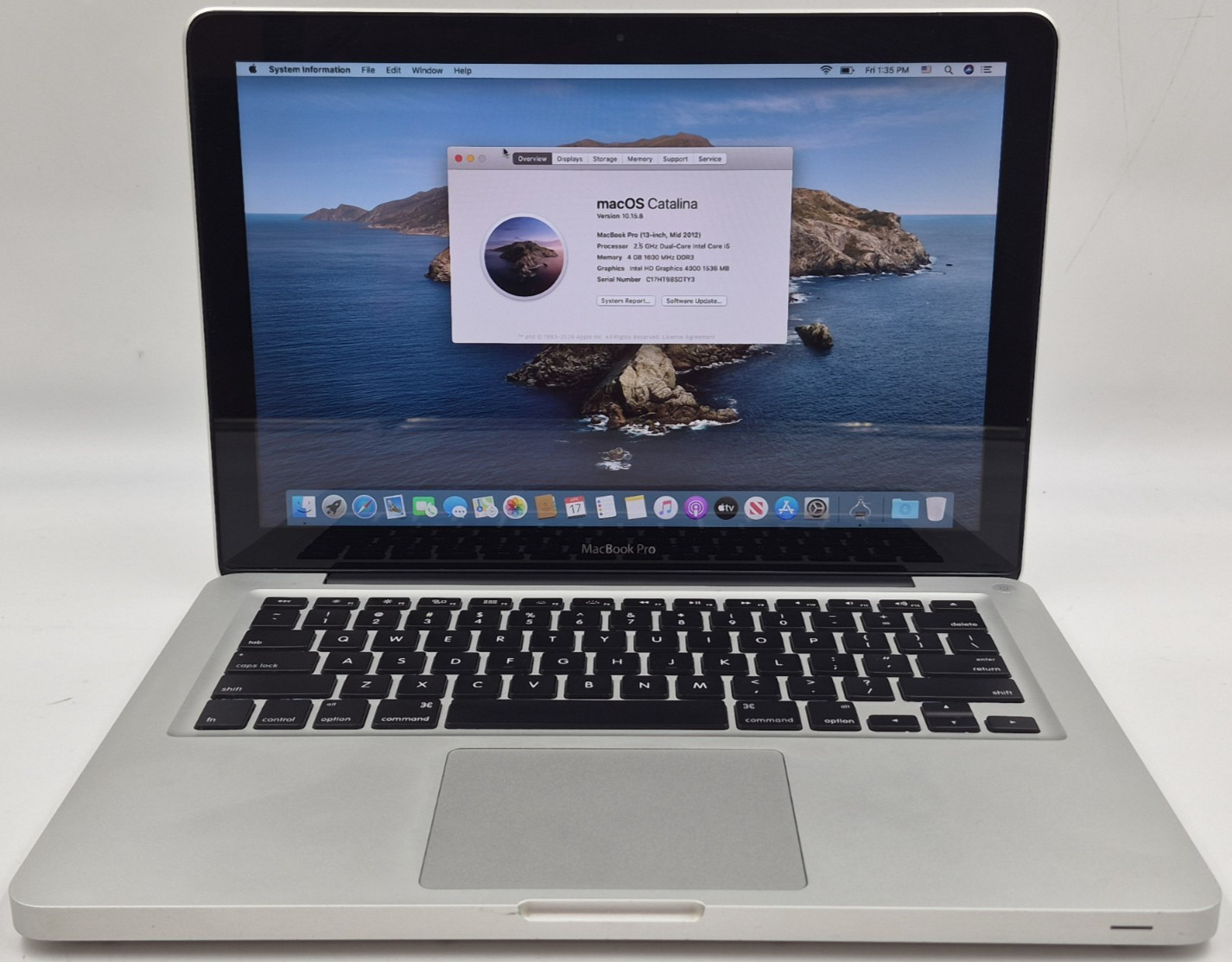 Apple MacBook Pro 13″ Mid 2012 i5-3210M 2.50GHz 4GB RAM 120GB SSD Track Pad Bad