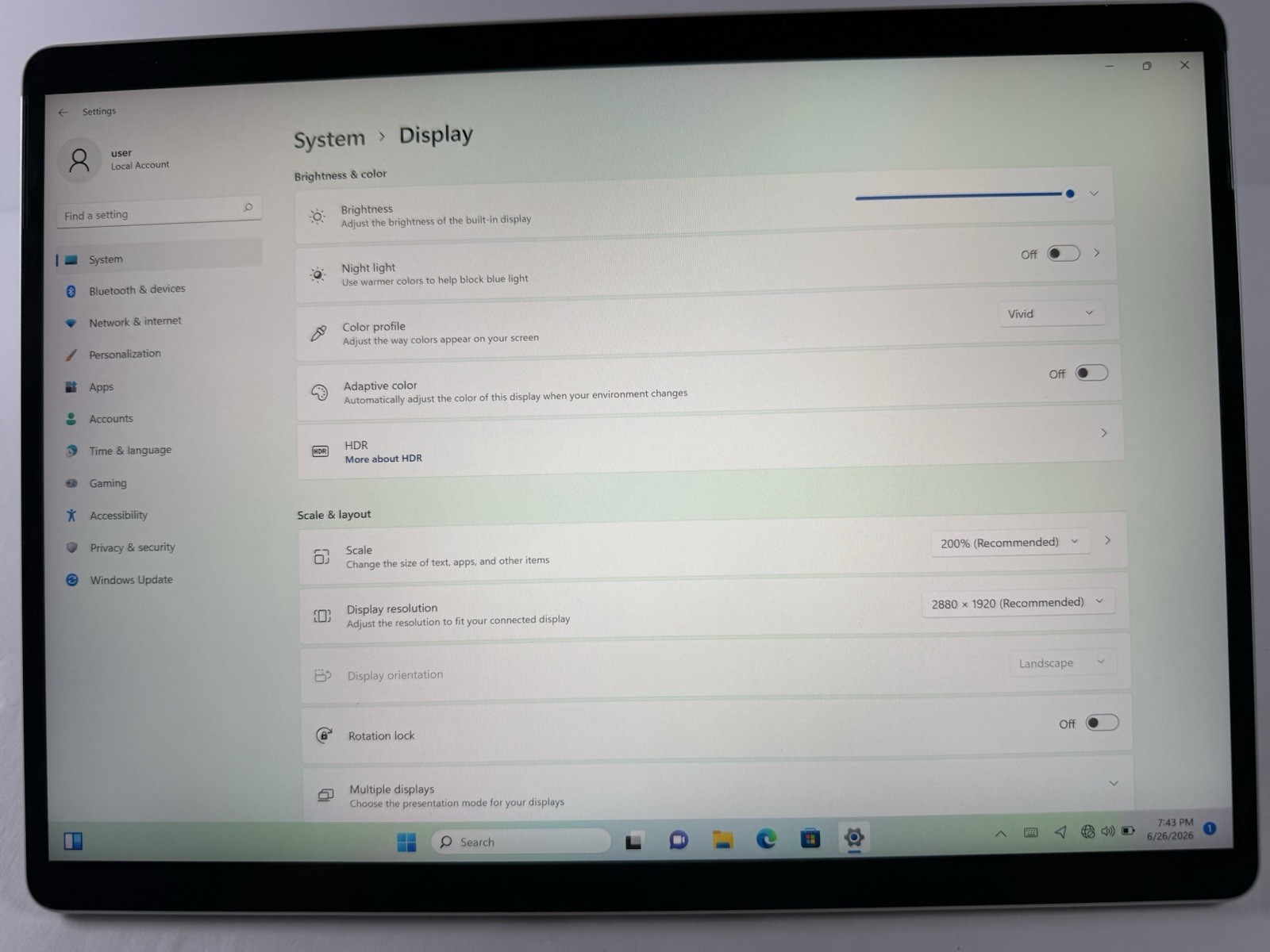 Microsoft Surface Pro 8 (1982) i5-1145G7 – 16GB RAM – 256GB 120Hz – Win 11 Pro