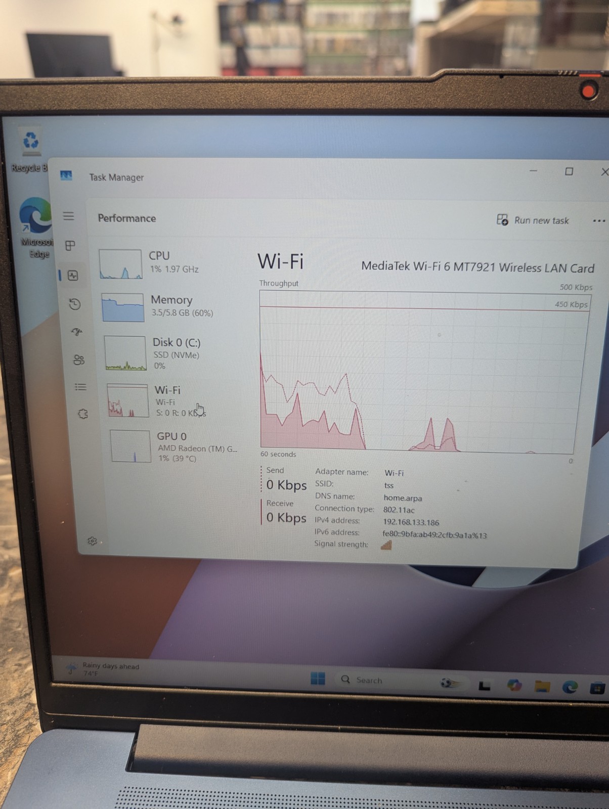 Lenovo IdeaPad Slim 3 15.6 in 512GB SSD AMD Ryzen 5 7530U 2GHz 8GB W11h Touch