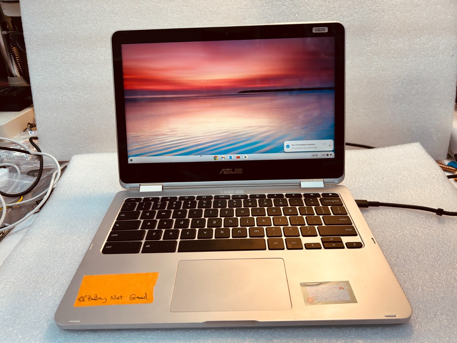 ASUS Chromebook Flip C302C Silver 12.5″ Screen Chrome OS Touchscreen Notebook PC