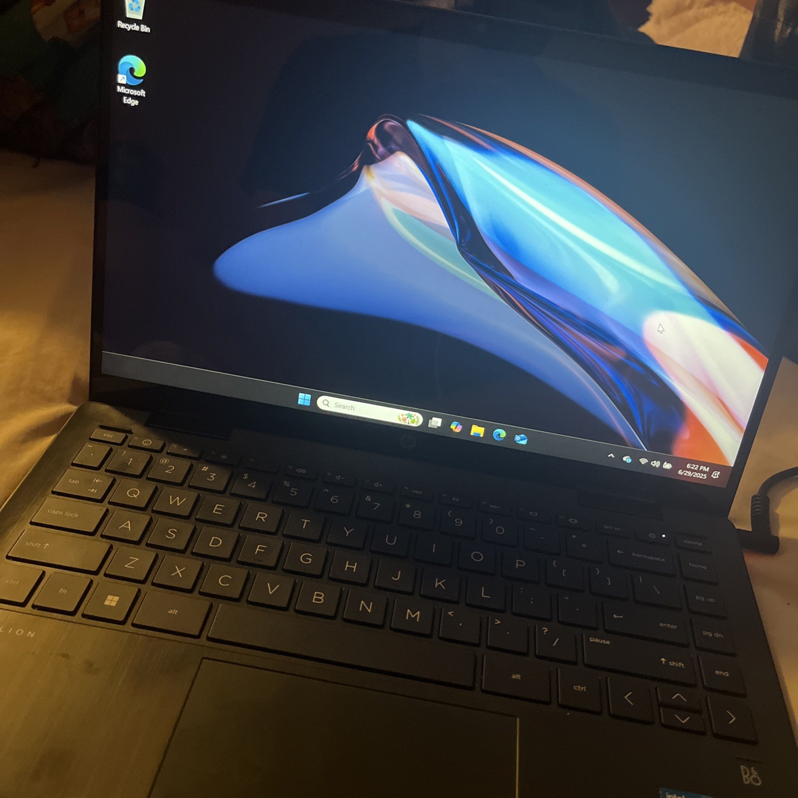 HP Pavilion x360 Intel Core i3 Laptop; Two USB, USB-C, HDMI, charge cable, case.