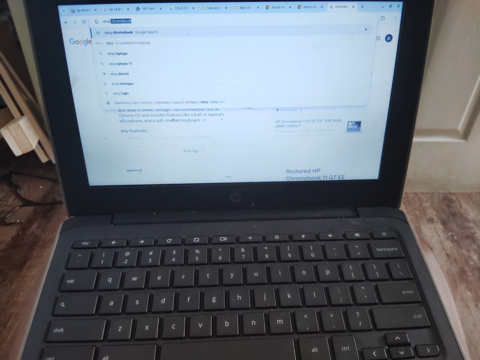 HP Chromebook 11 G7 EE 11.6″ (16GB eMMC, Intel Celeron N, 2.60 GHz, 4GB) Laptop