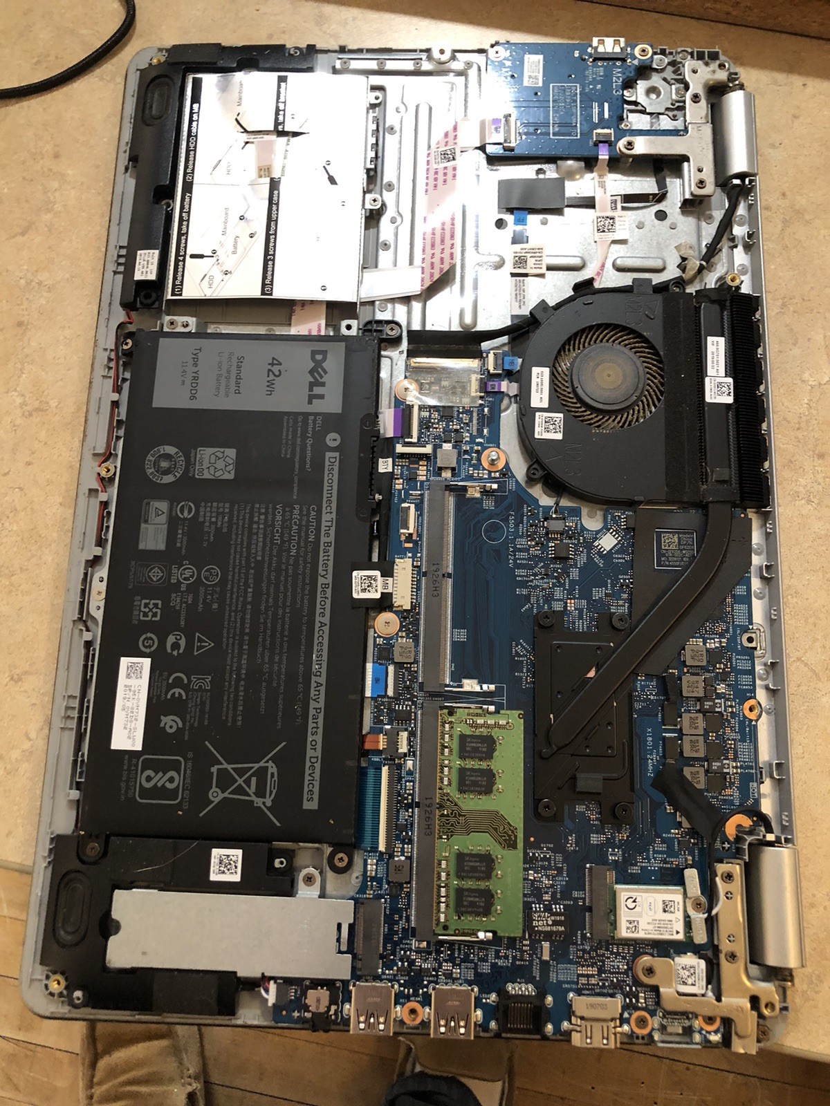 Dell Inspiron 5584 i5 8th Gen, 8gb Ram No SSD Parts