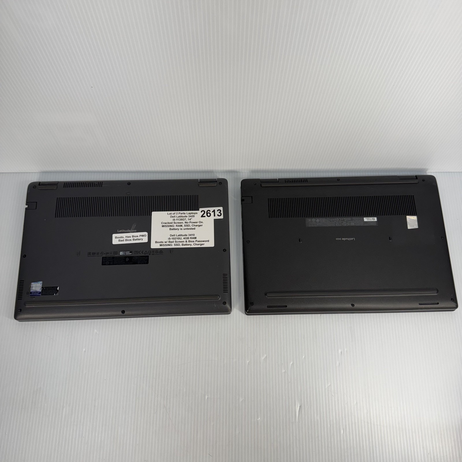 Lot of 2 Laptops Dell Latitude 3420 i5-1135G7 & 3410 i5-10210U 14″ AS IS PARTS