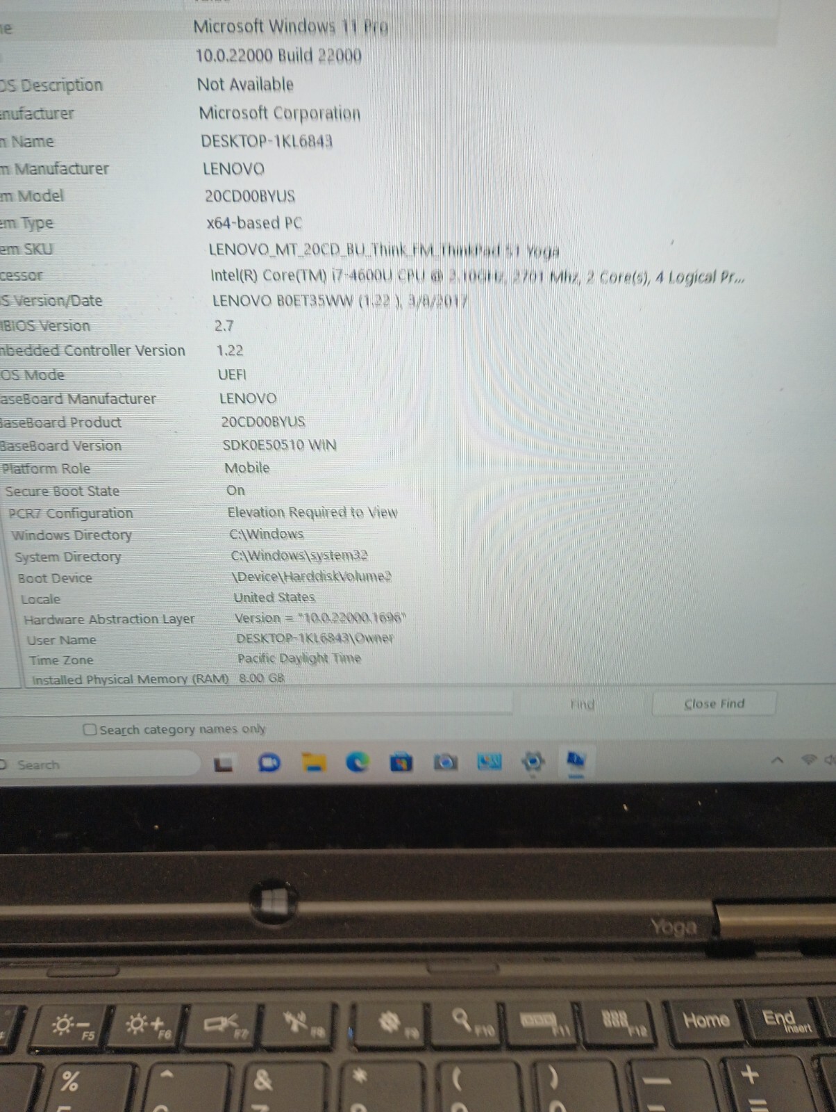 8021 ThinkPadS1Yoga(No battery,w/charger).i7 4th gen.8GB.250GBSSD.12.5″touch.W11