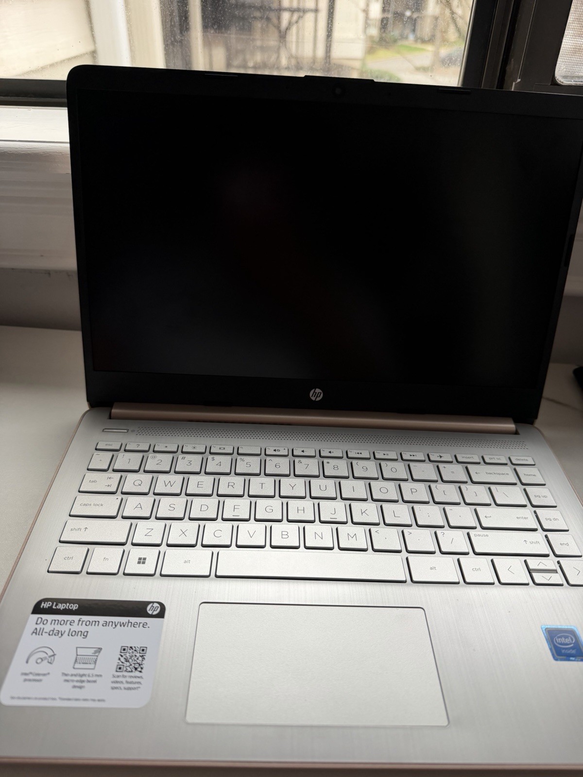 HP Rose Gold Notebook/Laptop Intel Celeron HDMI USB SD Card Built-in Webcam