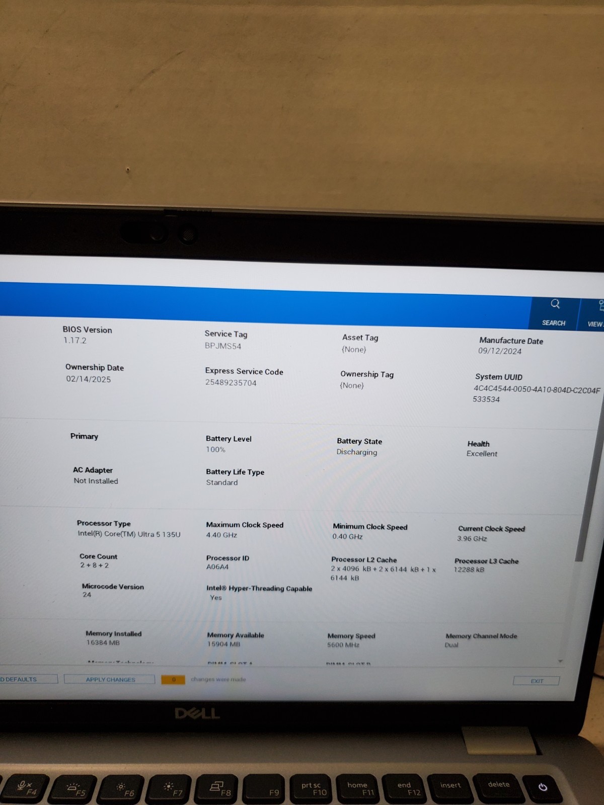 Dell Latitude 5450 14″ Laptop Ultra 5 135U 16GB RAM 256GB SSD Win11 #69