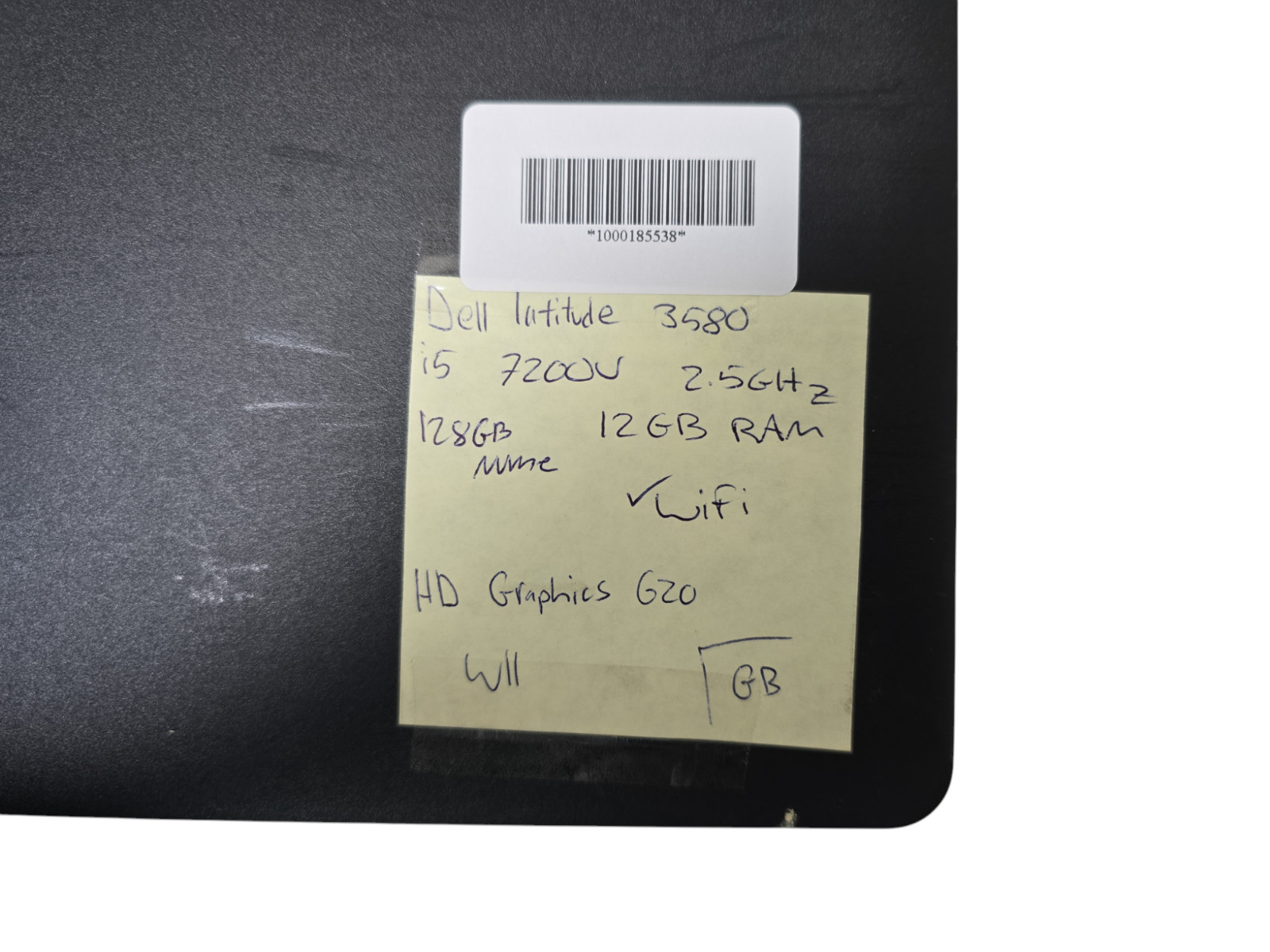 Dell Latitude 3580 i5-7200U@2.5GHz 128GB NVMe 12GB Ram Win 11