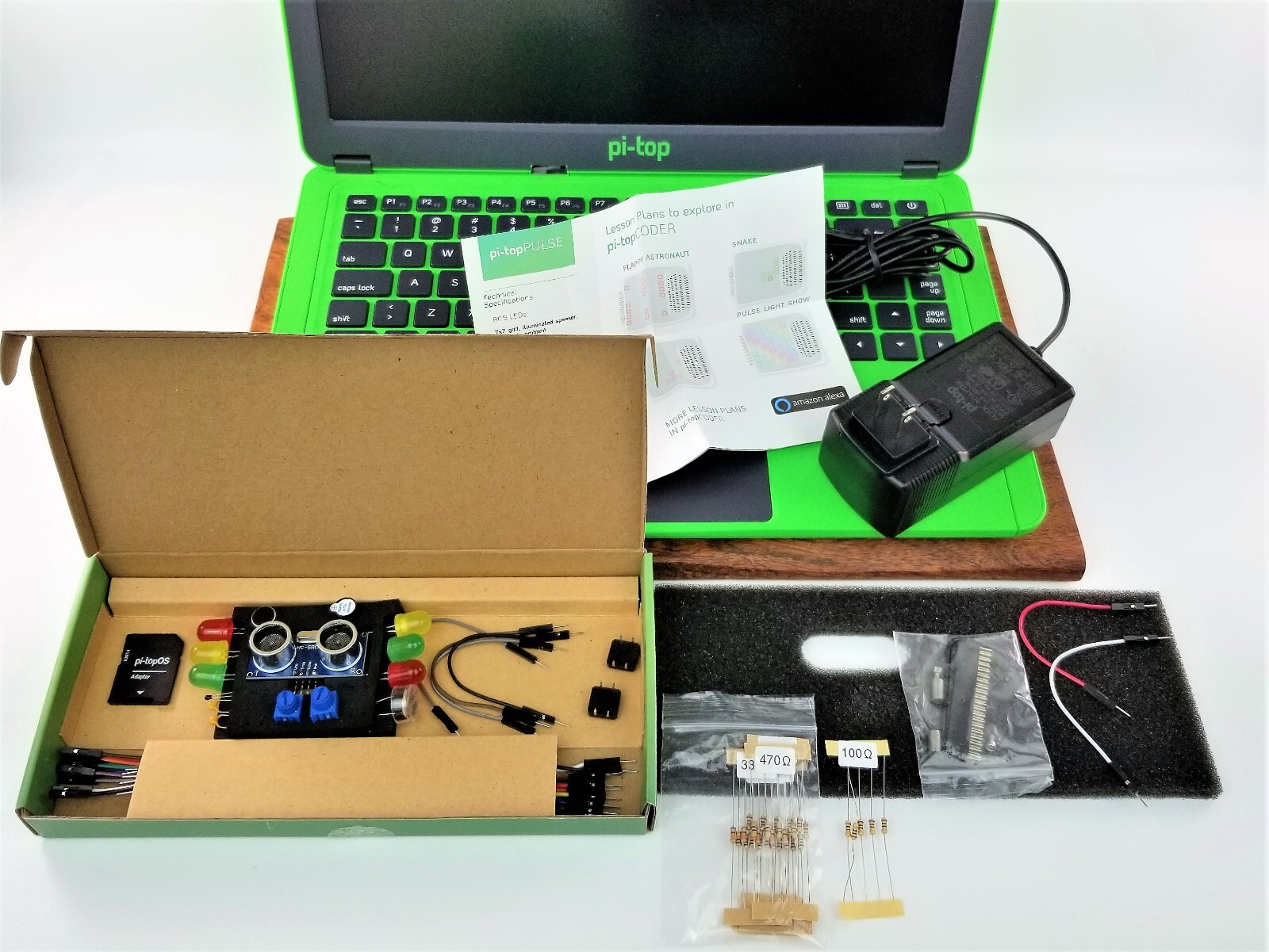Pi-top Modular Laptop & Inventor Kit Raspberry Pi 3B+ Accessories Orig Box EUC