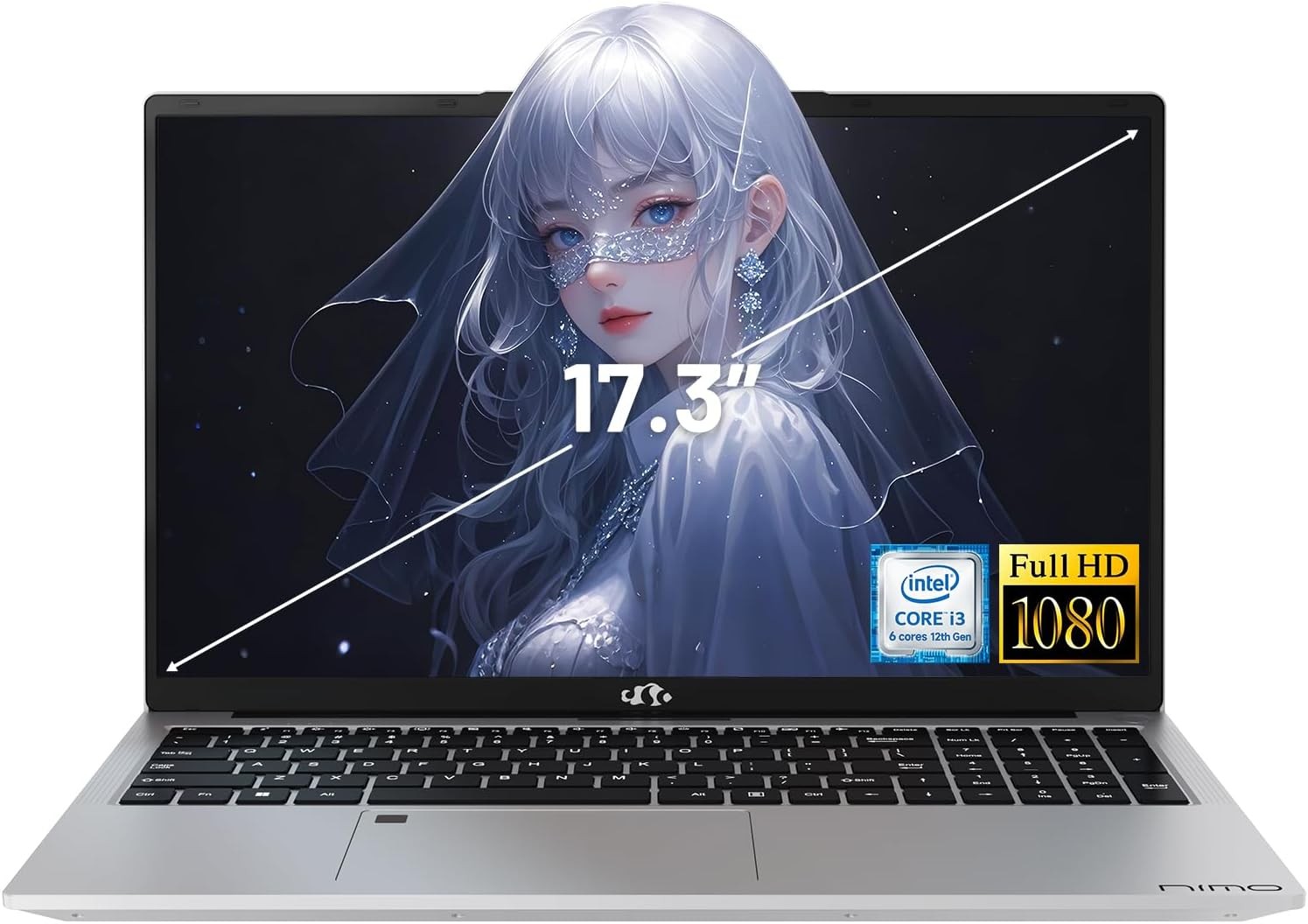 NIMO 17.3″ FHD IPS Laptop Intel Core i3-1215U 16GB RAM 512GB SSD Win11 Home