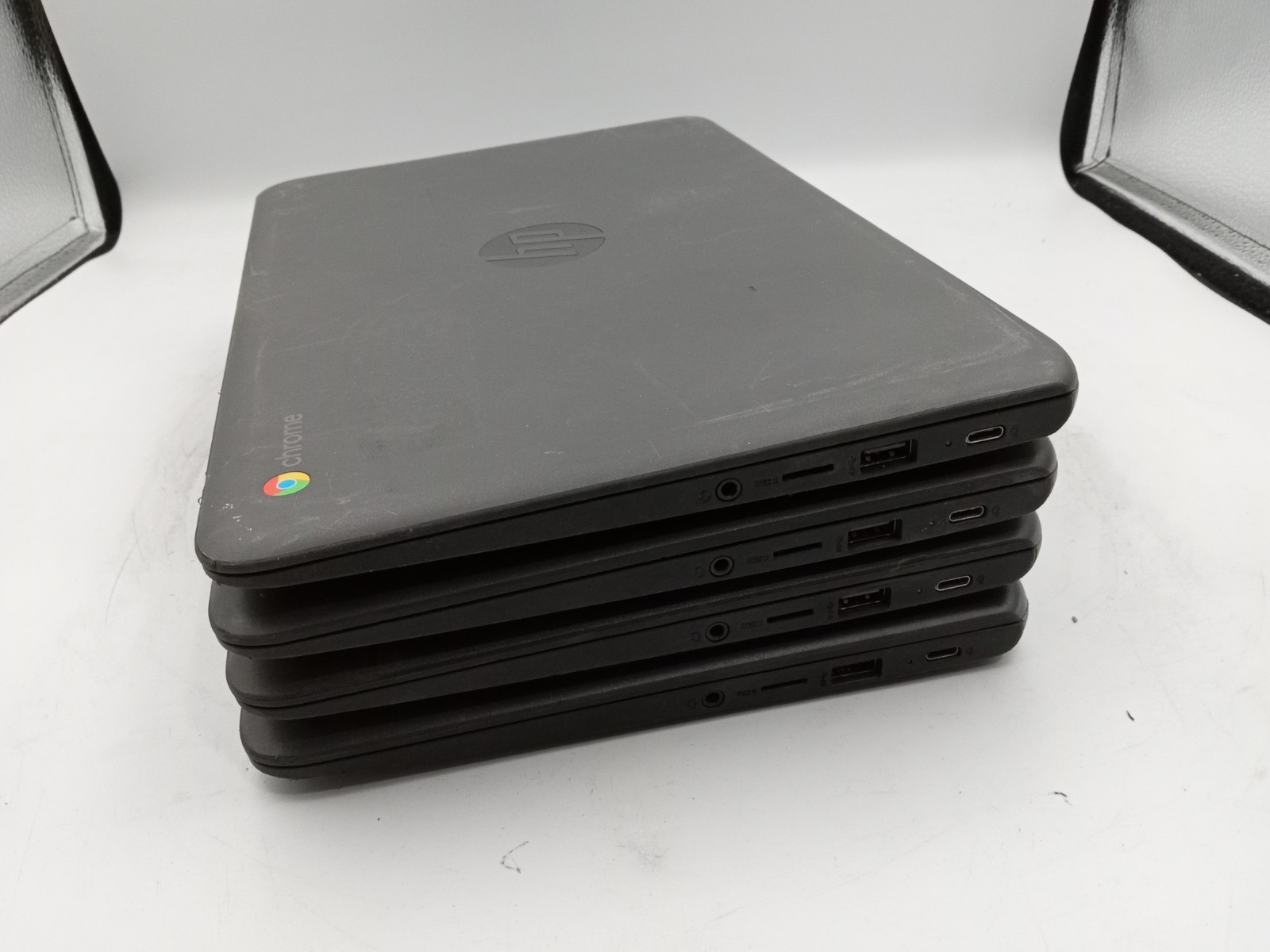 Lot of 4 – HP Chromebook 11 G6 EE 11.6″ Laptops – PARTS / REPAIR – READ -RR