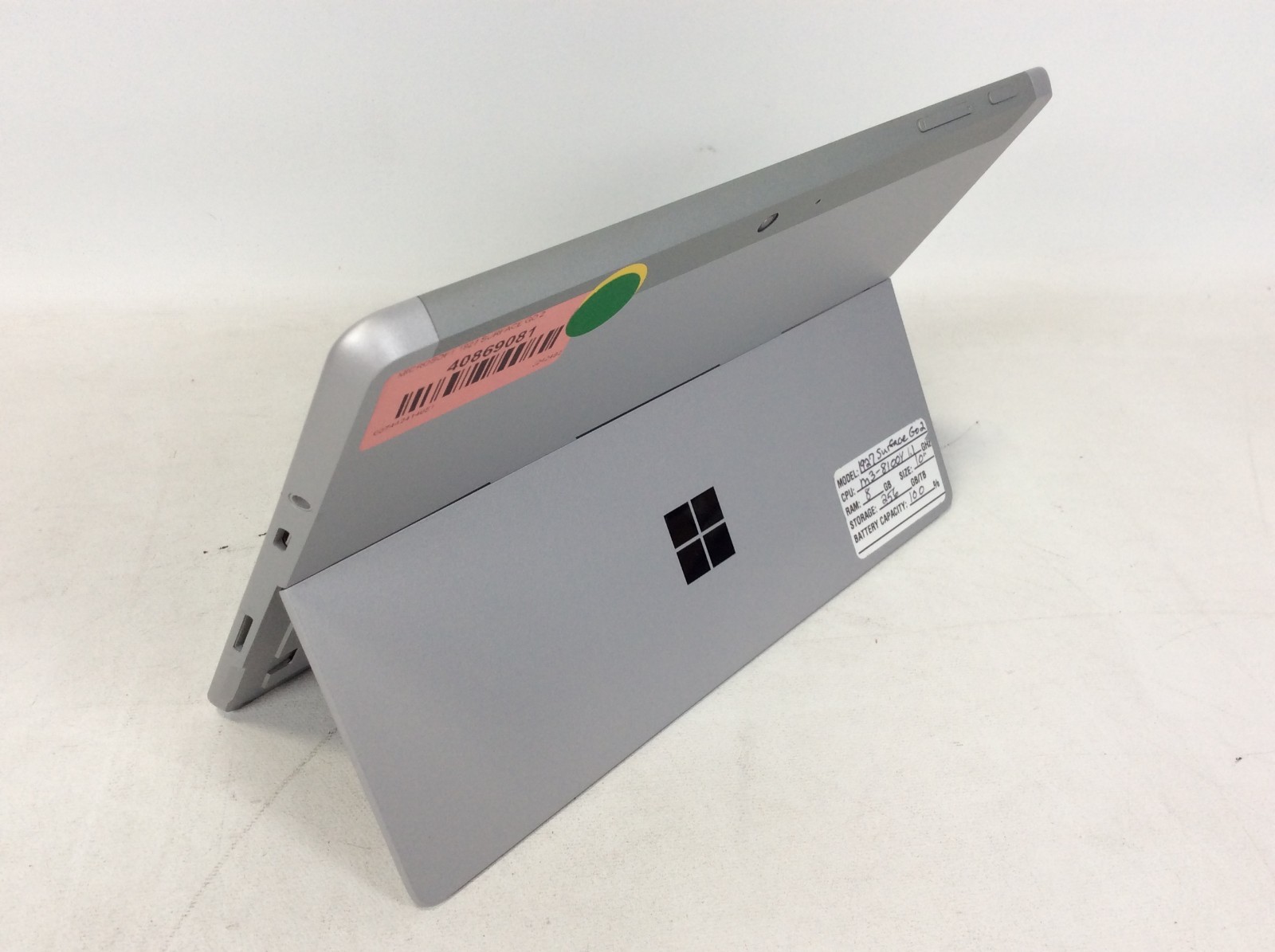 Microsoft Surface Go 2 Tablet 1927 M3-8100Y 1.1GHz 8GB 256GB SSD Batt Cap +86%