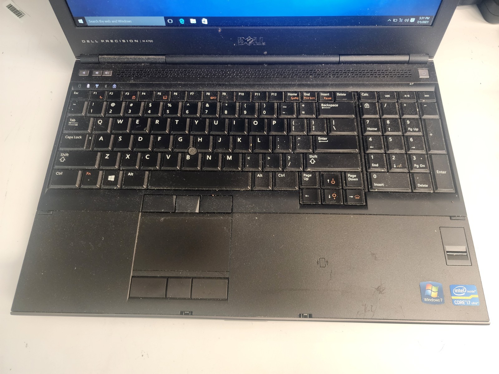 Dell Precision M4700 Laptop i7-3840QM 2.8GHz 16GB 500GB Hdd K2000M *READ