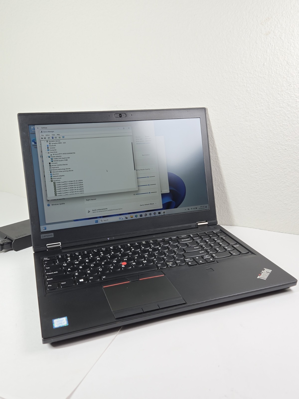 LENOVO ThinkPad P52 i7-8750H 16GB RAM 512GB NVMe Quadro P1000 Win11Pro