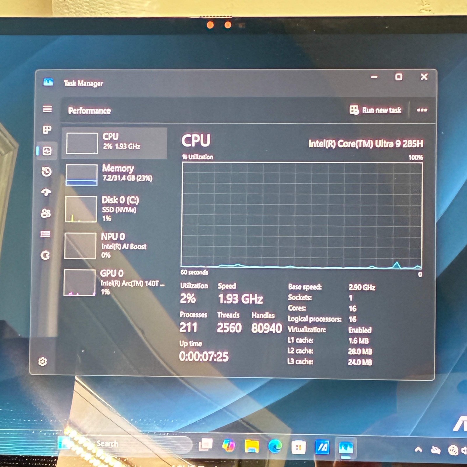 Asus Zenbook UX3405C 14in Ultra 9 32GB 1TB Silver READ
