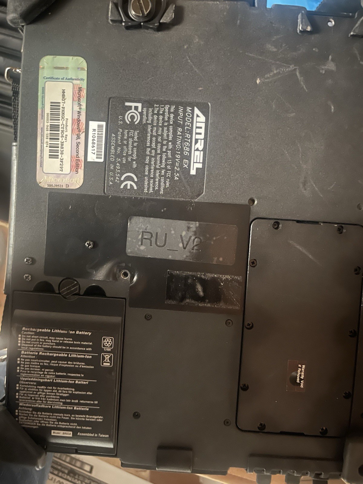 Oceaneering Amrel RT686EX 15.1 Note Book Computer