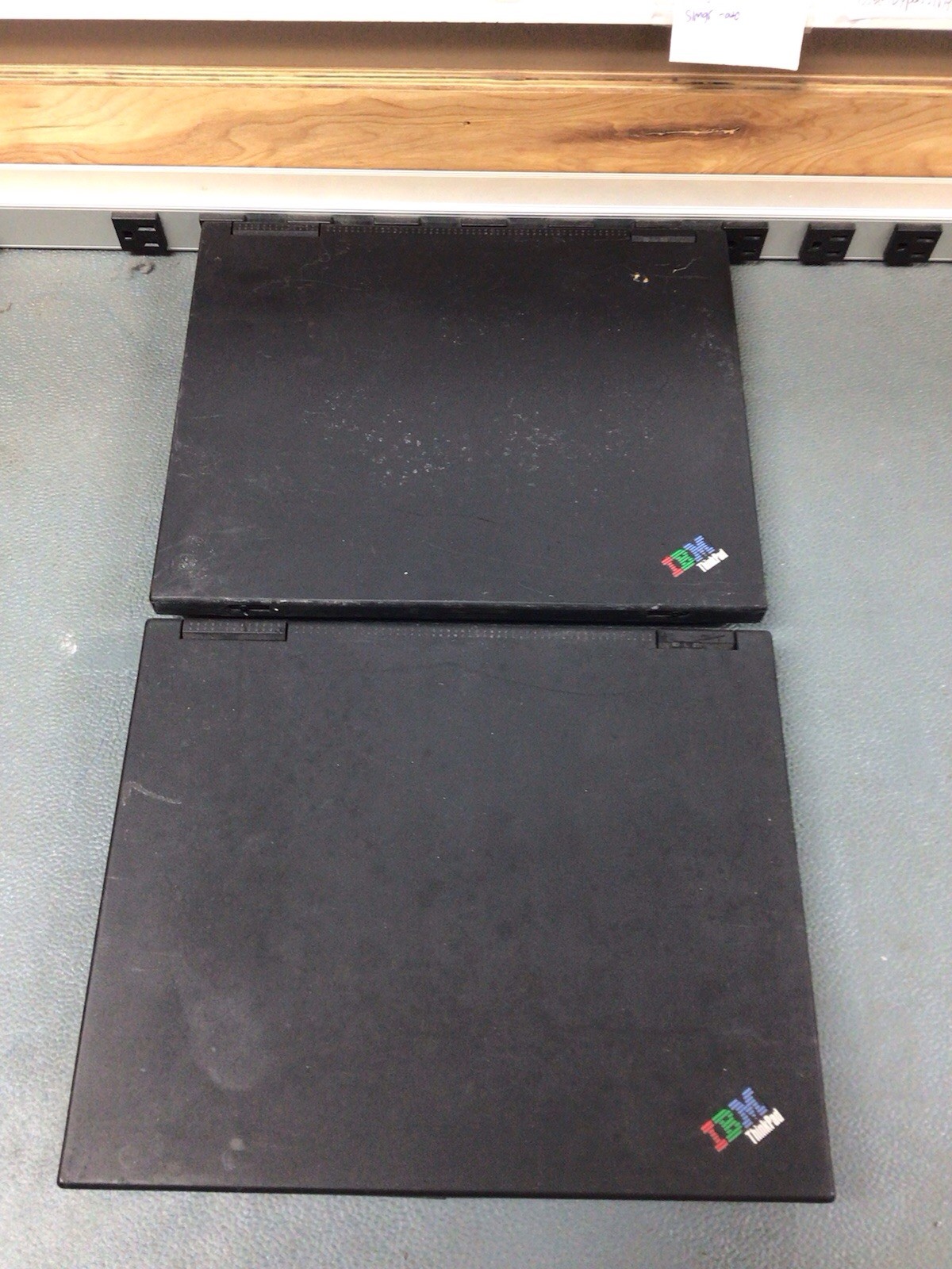 Lot 2x Vintage IBM ThinkPad T20 Series AS IS For Parts