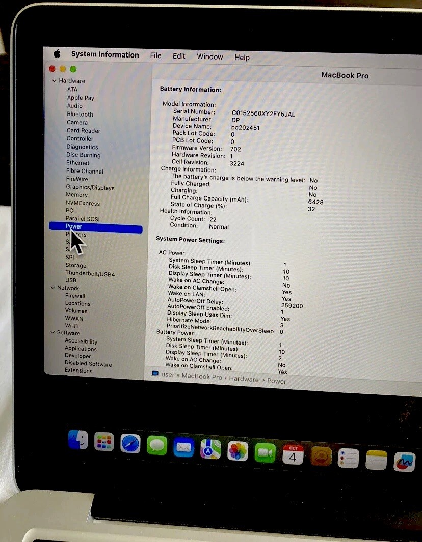 Apple MacBook Pro 13” – macOS 15.X Sequoia – Low Battery Charge Cycles – MINT