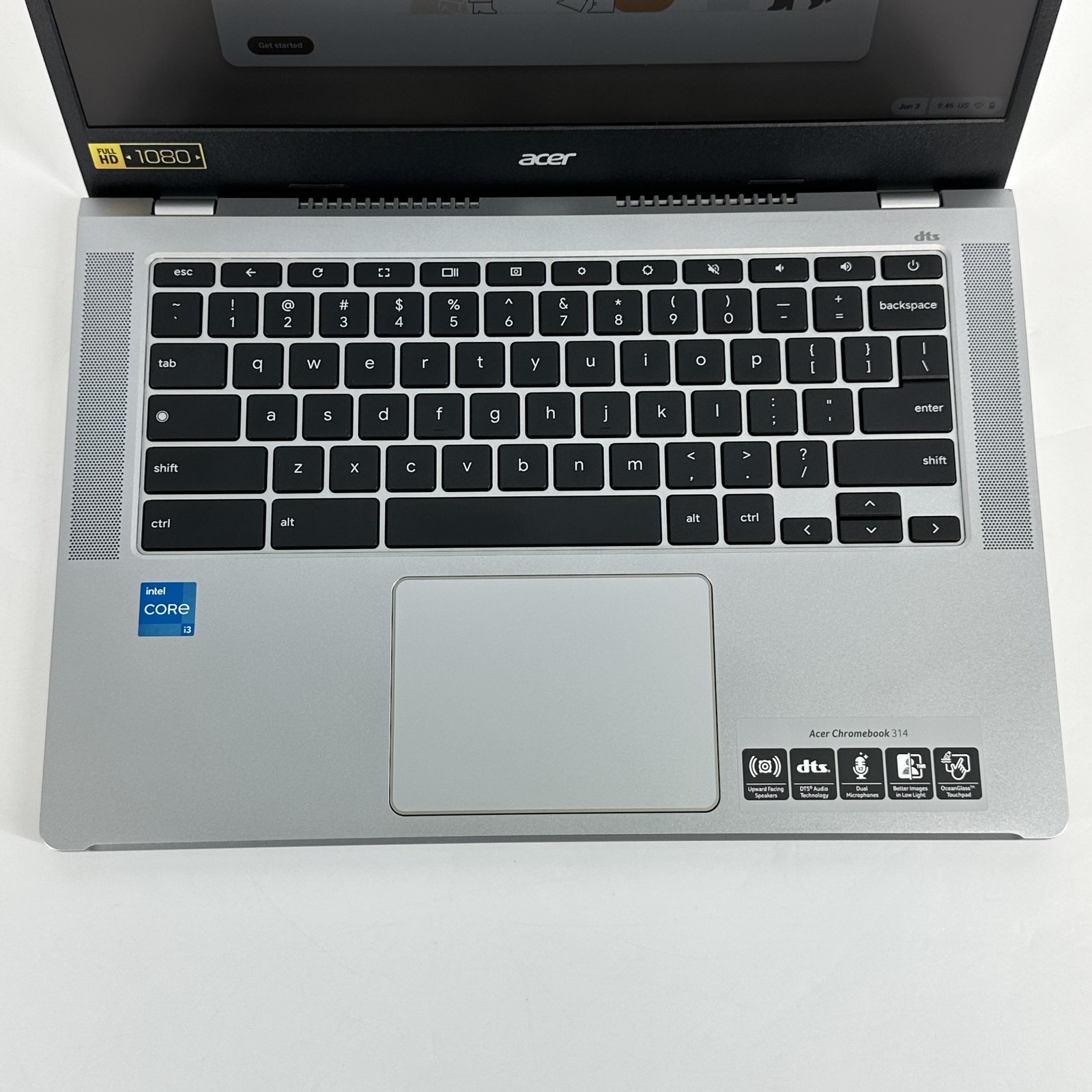 Acer Chromebook 314 Silver FHD TOUCH 3.8 GHz I3-N305 8GB 128GB SSD Excellent