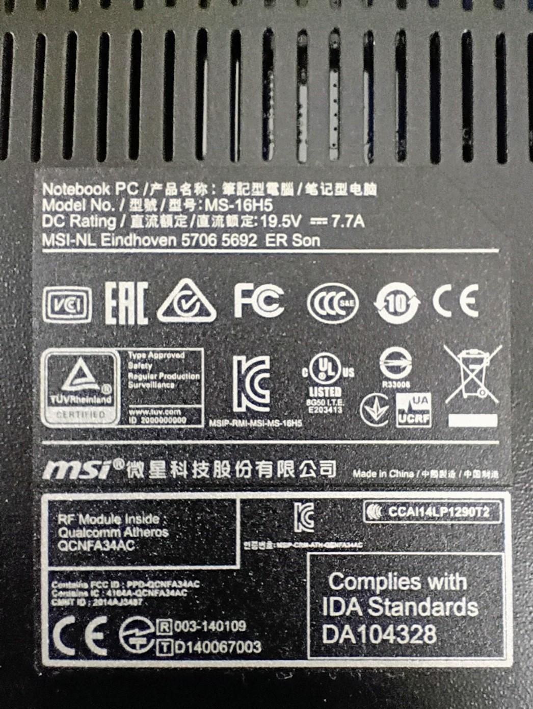 MSI GS60 Ghost Pro 2QE-605US Gaming Laptop Intel i7-5700HQ GTX 970M 16GB RAM 1TB