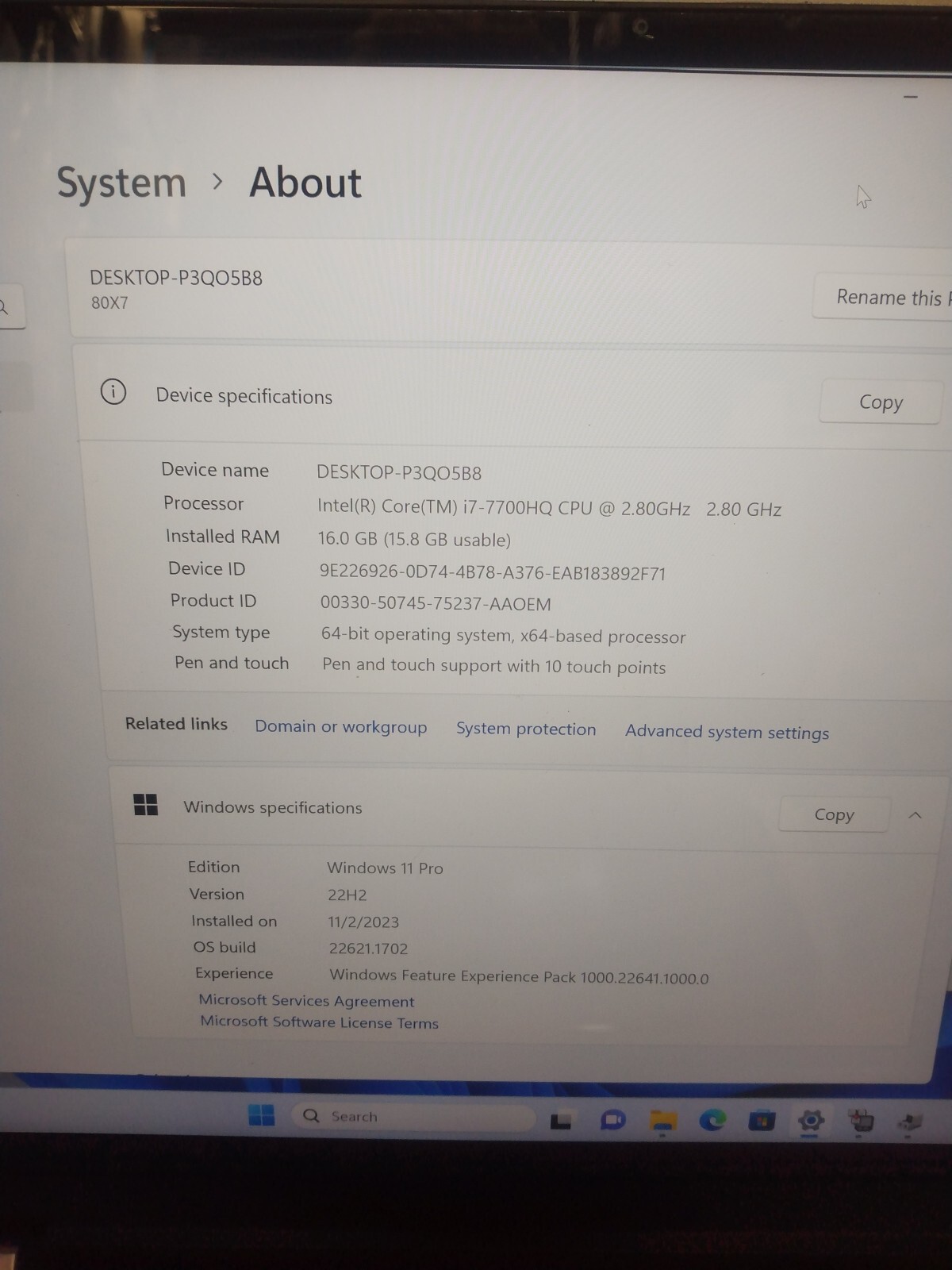 Lenovo Yoga 720-15IKB TOUCH 2-IN-1 Intel Core i7-7700HQ 2.8GHz 16GB 1TB HD Win11