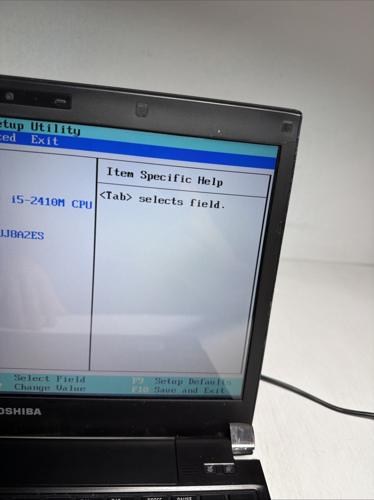 Toshiba Portege R835-P70 13″ Laptop i5-2410m 4gb Ram No Drives Boots Bios