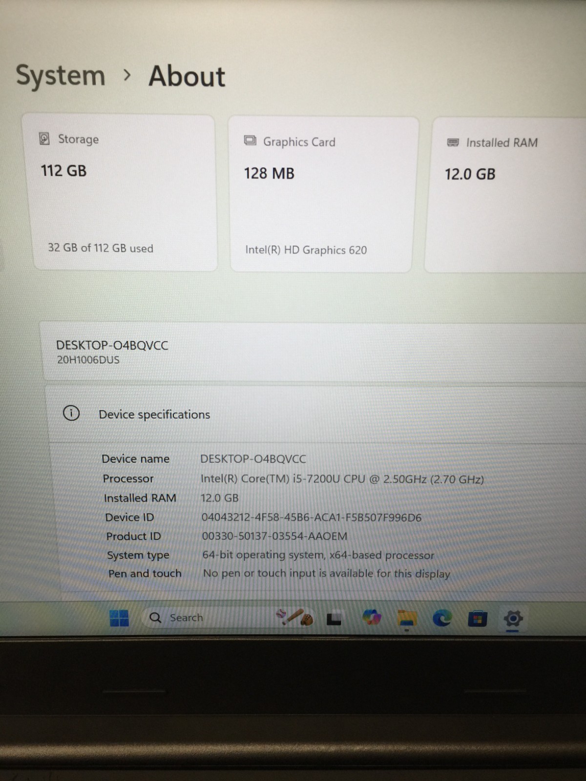 LENOVO ThinkPad E470 intel Core i5 7TH GEN 12GB RAM 120 GB SSD