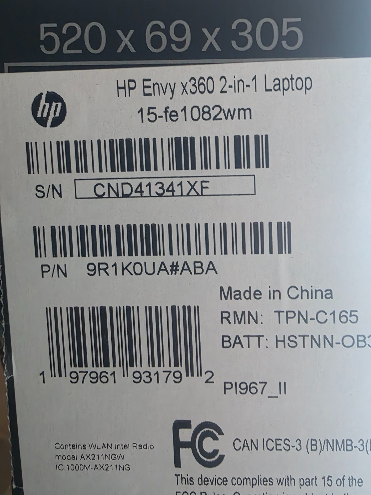 HP Envy X360 15-fe1082wm, 15.6′ FHD Touch Laptop Ultra 7, 16GB RAM 512GB SSD