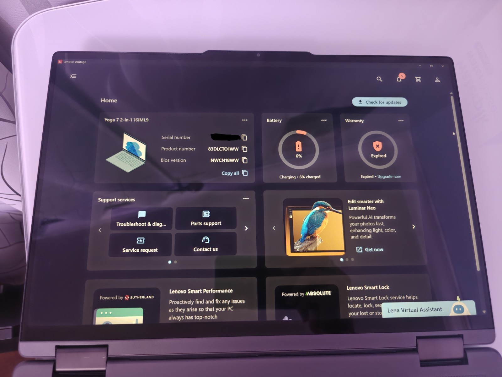 Lenovo Yoga 7 2-in-1 16IML9 16″ Touch, Intel Core Ultra 7 16GB 1TB Win 11 Pro