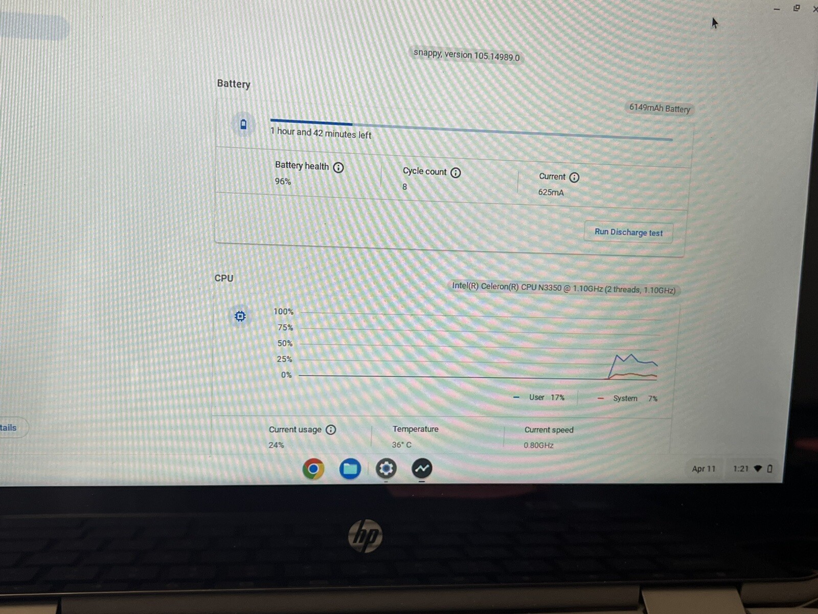 HP Chromebook x360 11 G1 EE Intel N3550 1.10GHz 4GB RAM 32GB eMMC